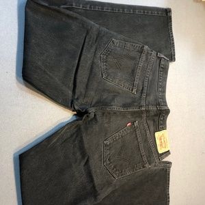 Vintage Levis 505 Regular Fit Straight Jeans Mens 36 x 32 (33 x 30) Black Y2K